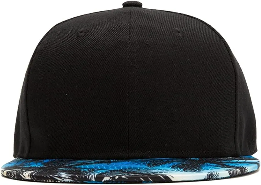 Quanhaigou Snapback Hat for Men Women,Hip Hop Style Colorful Flat Bill Hats Teens Adjustable Baseball Cap