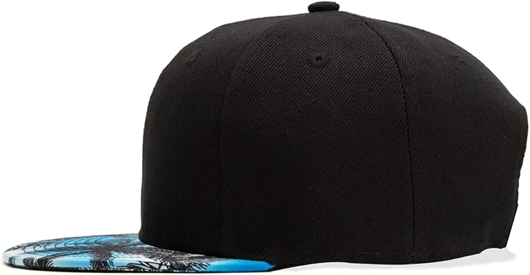 Quanhaigou Snapback Hat for Men Women,Hip Hop Style Colorful Flat Bill Hats Teens Adjustable Baseball Cap