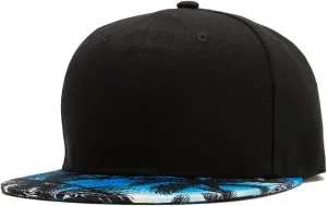 Quanhaigou Snapback Hat for Men Women,Hip Hop Style Colorful Flat Bill Hats Teens Adjustable Baseball Cap