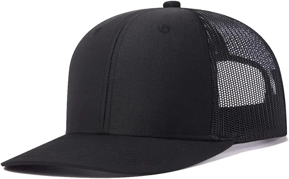 Quanhaigou Trucker Hat - Mesh Snap Back - Unisex Adjustable Baseball Cap - Outdoor Hats for Men Women