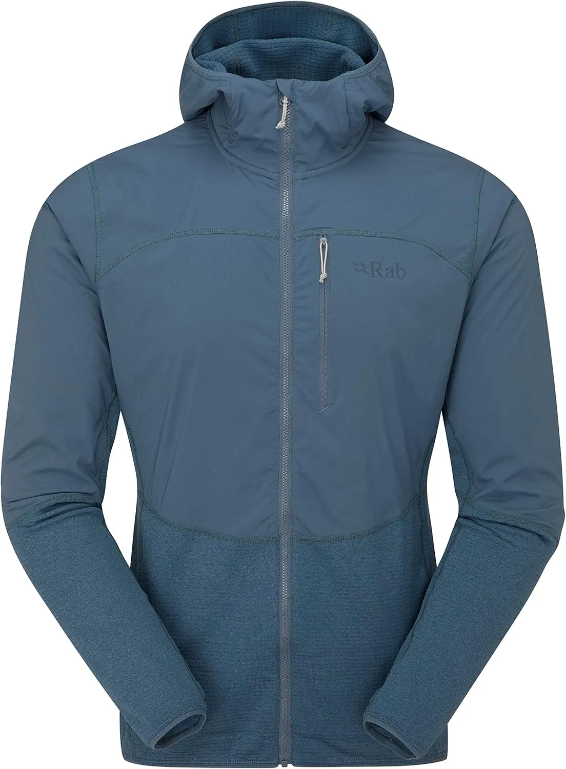 Rab Men's Ascendor Summit Full-Zip Lightweight Hooded Fleece Jacket for Climbing, Hiking, & Mountaineering