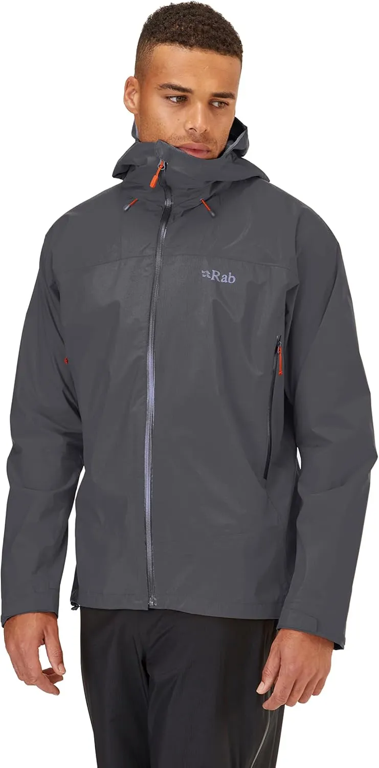 Rab Men's Downpour Plus 2.0 Waterproof Breathable Jacket for Hiking & Climbing