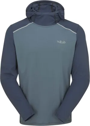 Rab Men's Force Hoody Lightweight Long-Sleeve Hooded Baselayer Shirt for Hiking, Climbing, & Trail Running