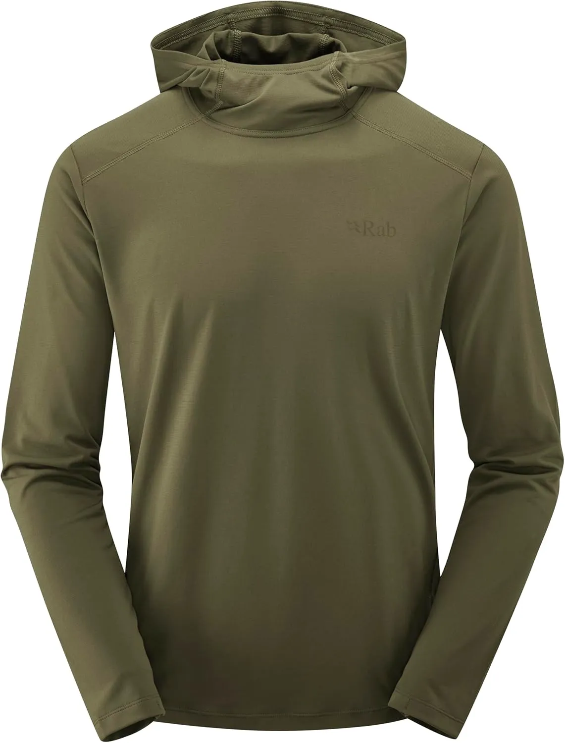 Rab Men's Force Hoody Lightweight Long-Sleeve Hooded Baselayer Shirt for Hiking, Climbing, & Trail Running