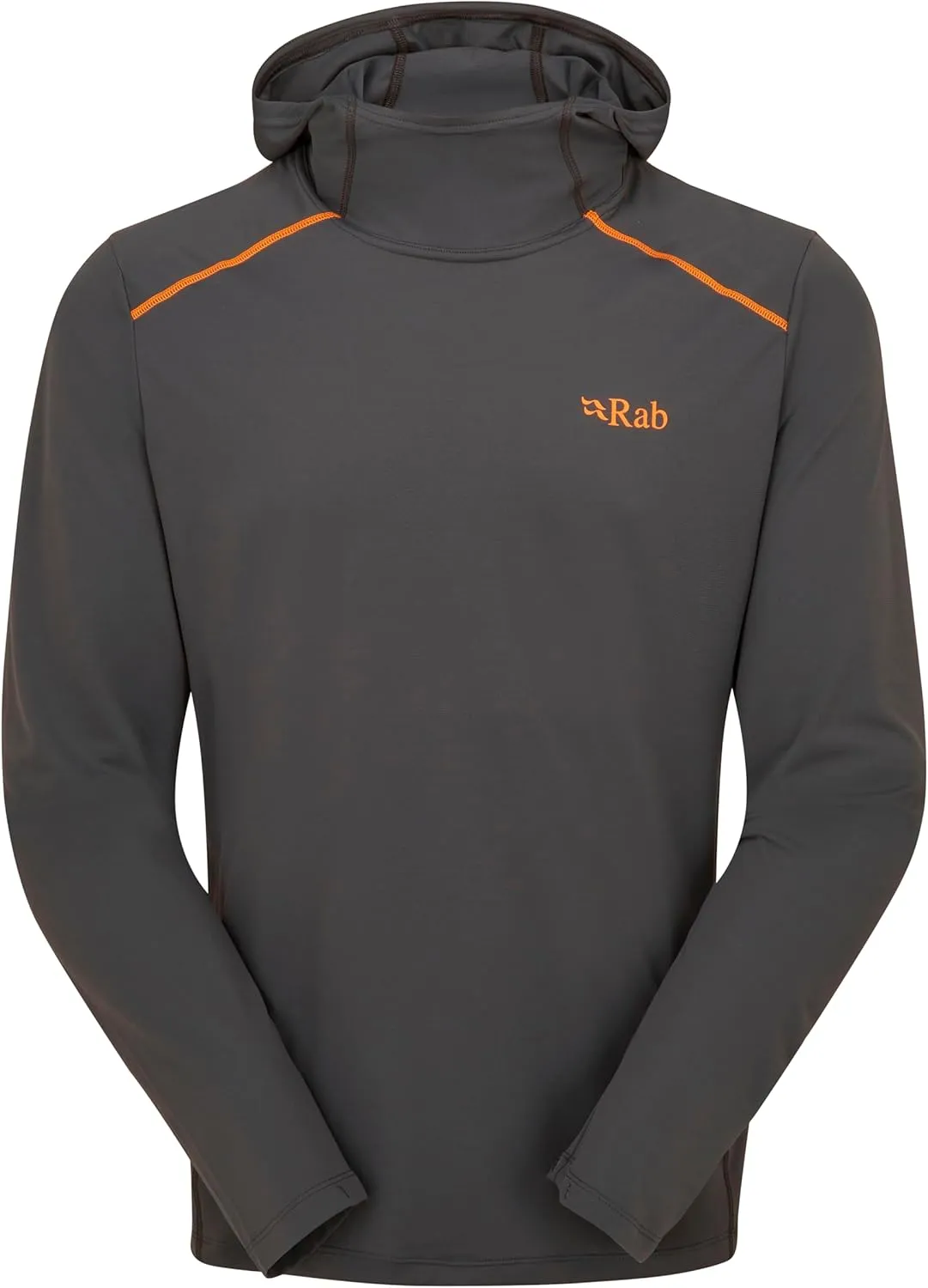 Rab Men's Force Hoody Lightweight Long-Sleeve Hooded Baselayer Shirt for Hiking, Climbing, & Trail Running