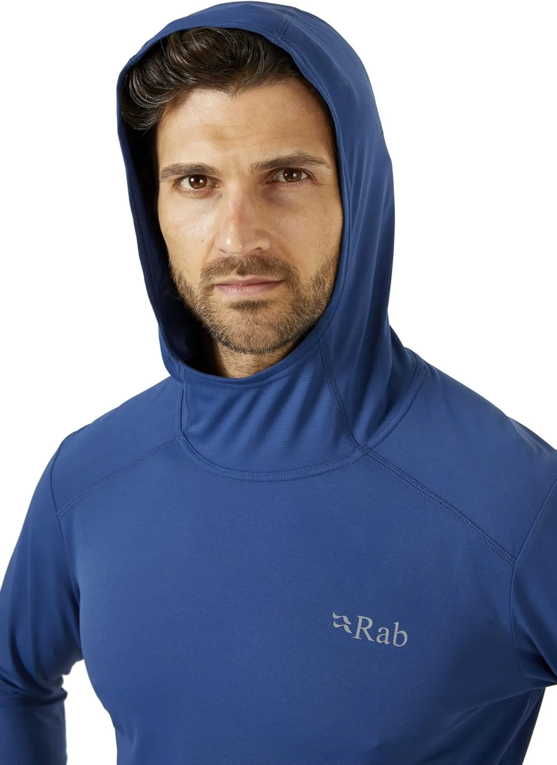 Rab Men's Force Hoody Lightweight Long-Sleeve Hooded Baselayer Shirt for Hiking, Climbing, & Trail Running