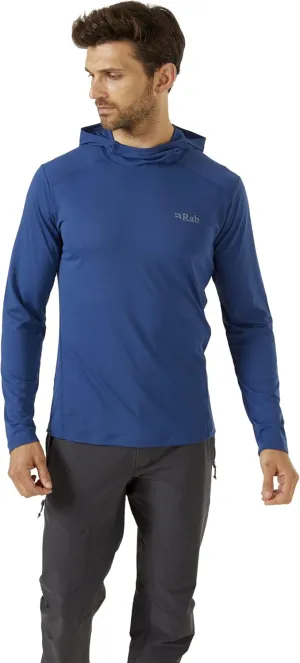 Rab Men's Force Hoody Lightweight Long-Sleeve Hooded Baselayer Shirt for Hiking, Climbing, & Trail Running