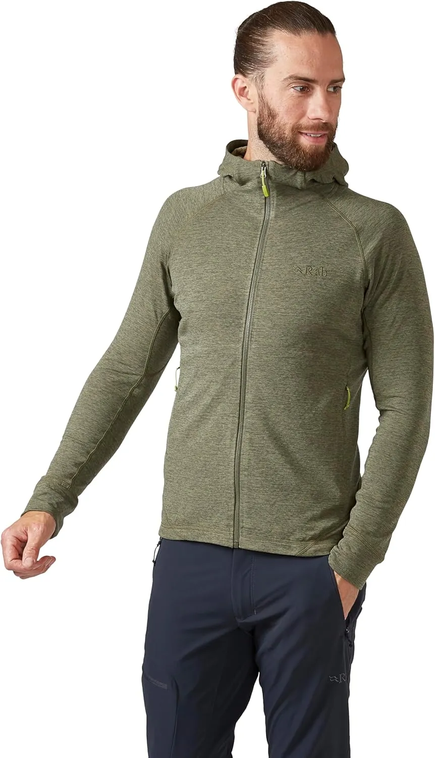 Rab Men's Nexus Hoody - Full-Zip Lightweight Fleece Jacket for Hiking & Climbing