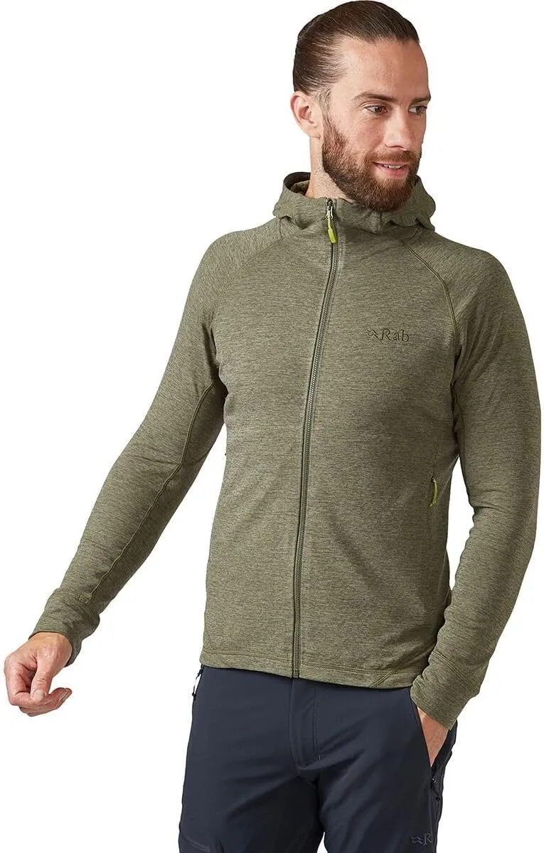 Rab Men's Nexus Hoody - Full-Zip Lightweight Fleece Jacket for Hiking & Climbing