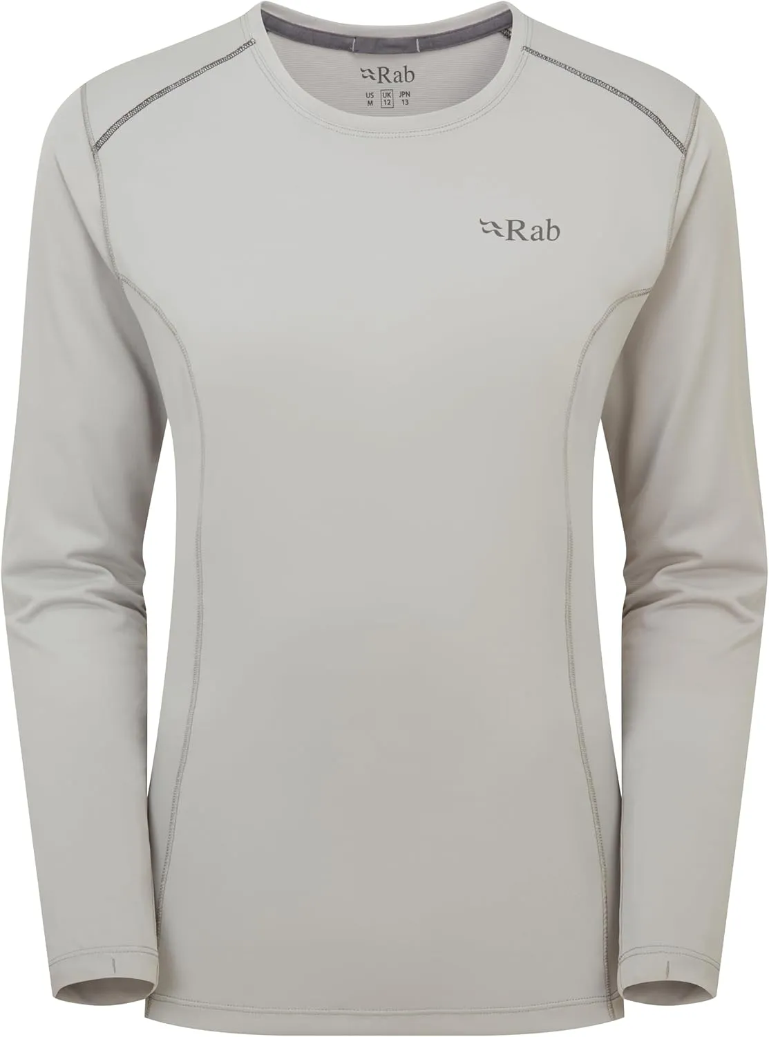 Rab Women's Force LS Tee - Lightweight Long-Sleeve T-Shirt for Hiking, Climbing, & Trail Running