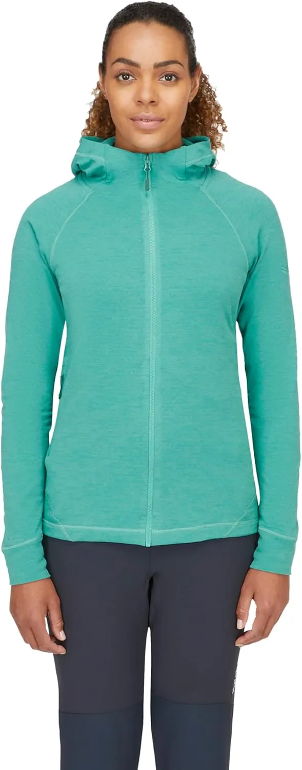 Rab Women's Nexus Hoody - Full-Zip Lightweight Fleece Jacket for Hiking & Climbing