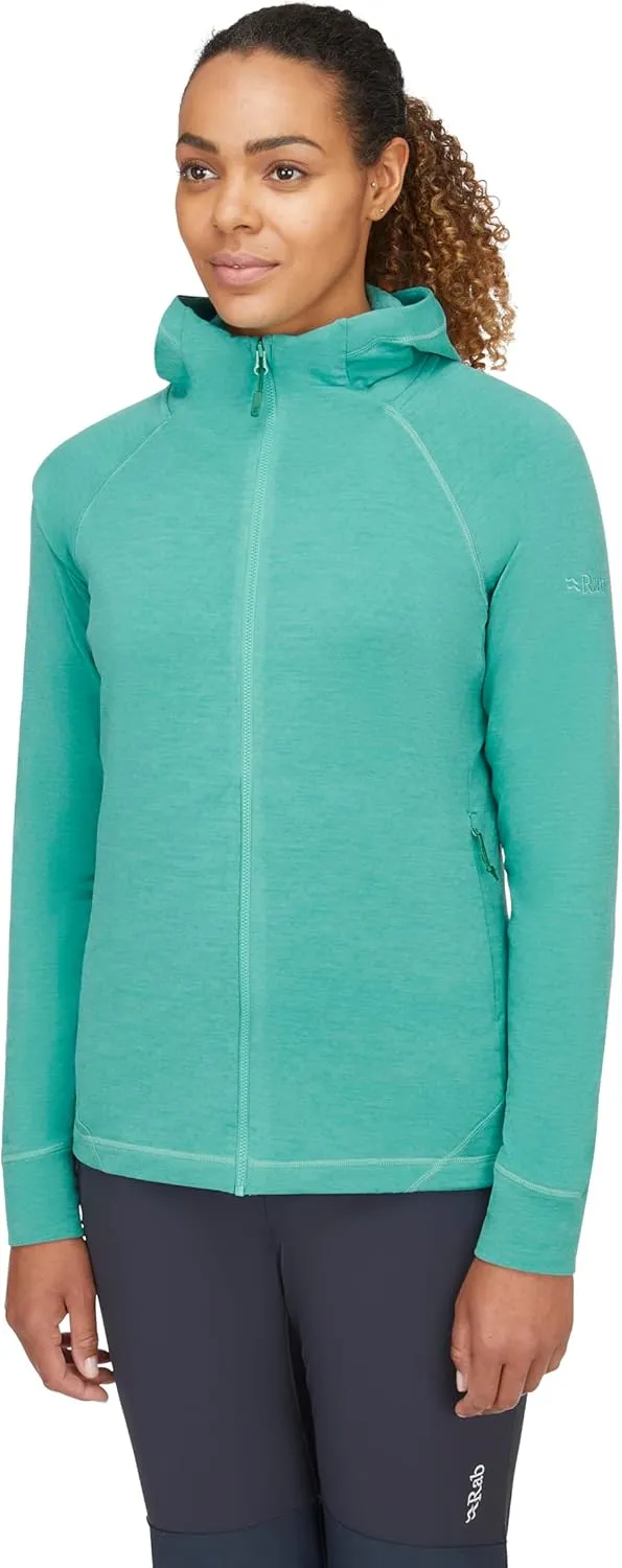Rab Women's Nexus Hoody - Full-Zip Lightweight Fleece Jacket for Hiking & Climbing