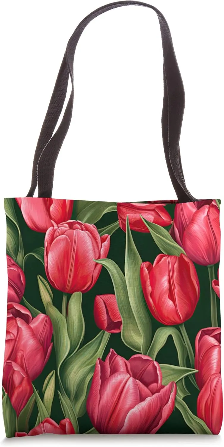 Realism Tulips Tote Bag