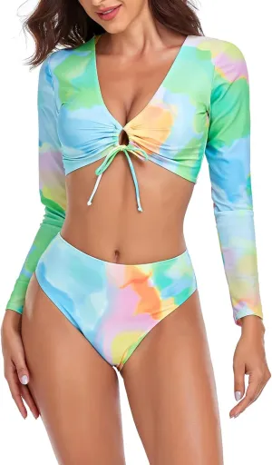 RELLECIGA Women's Long Sleeve Crop Set