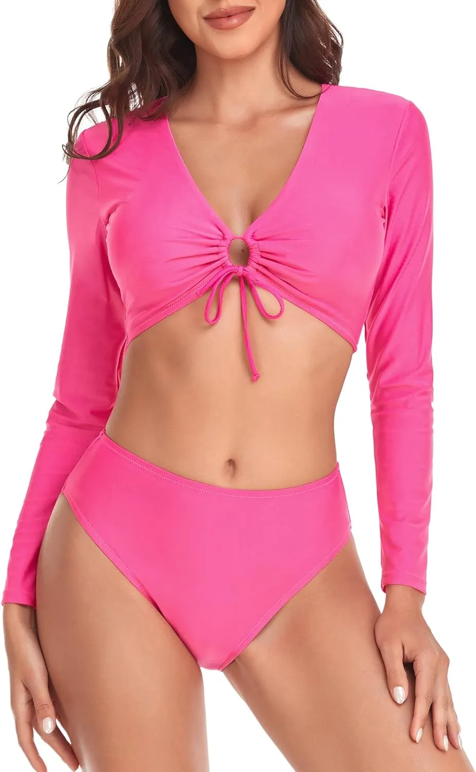 RELLECIGA Women's Long Sleeve Crop Set