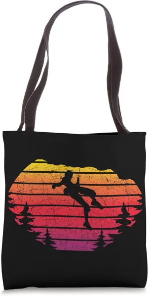 Retro Climbing Boulder Climber Sports Rock Climbing Tote Bag