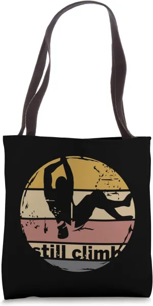 Retro Climbing Boulder Vintage Climber Symbol Logo Tote Bag