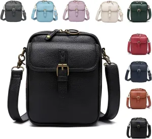 Retro Double Layer Large Capacity Mini Messenger Bag Lightweight Mobile Phone Wallet Money Clip Shoulder Bag with Card Slot