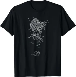 Rock Climbing Cam Anchor Patent Style Blueprint Shirt T-Shirt