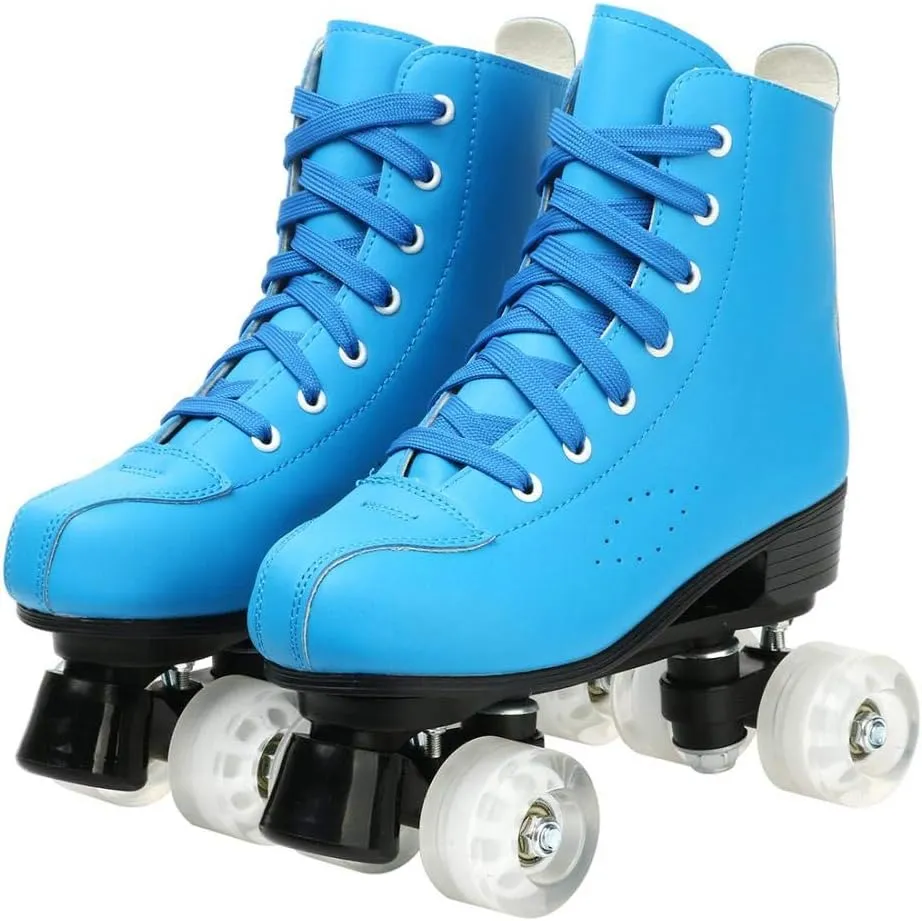 Roller Skates for Women Men Shiny Double Row Four Wheels Roller Skates Womens Roller Skates with Shoes Bag