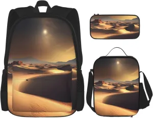 Sahara Desertbackpack 3 Piece Set, Duffel Bag,* Casual Backpack, Girls Boys Backpack For Hiking, School