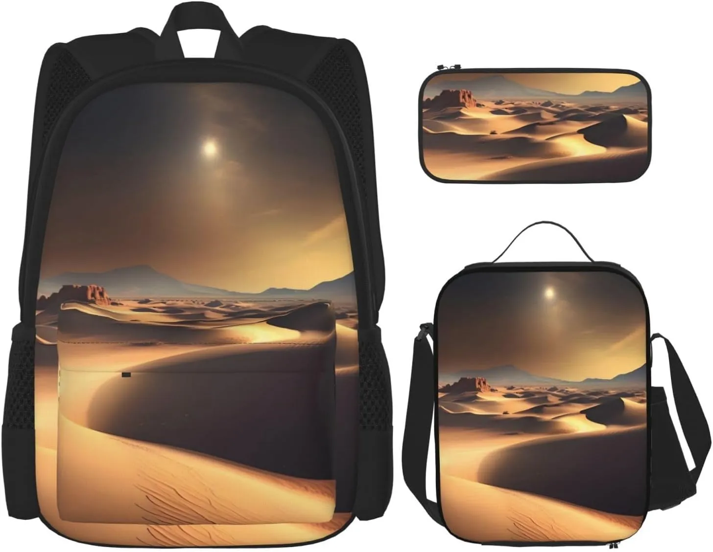 Sahara Desertbackpack 3 Piece Set, Duffel Bag,* Casual Backpack, Girls Boys Backpack For Hiking, School