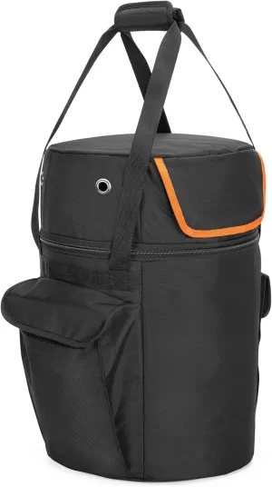 samdew 20 lb Propane Tank Bag, Outdoor 20lb Propane Gas Tank Cover with Tabletop Feature and 2 Pockets, Propane Tank Cylinder Storage Carrier for Traveling & Camping, Black (Bag Only)