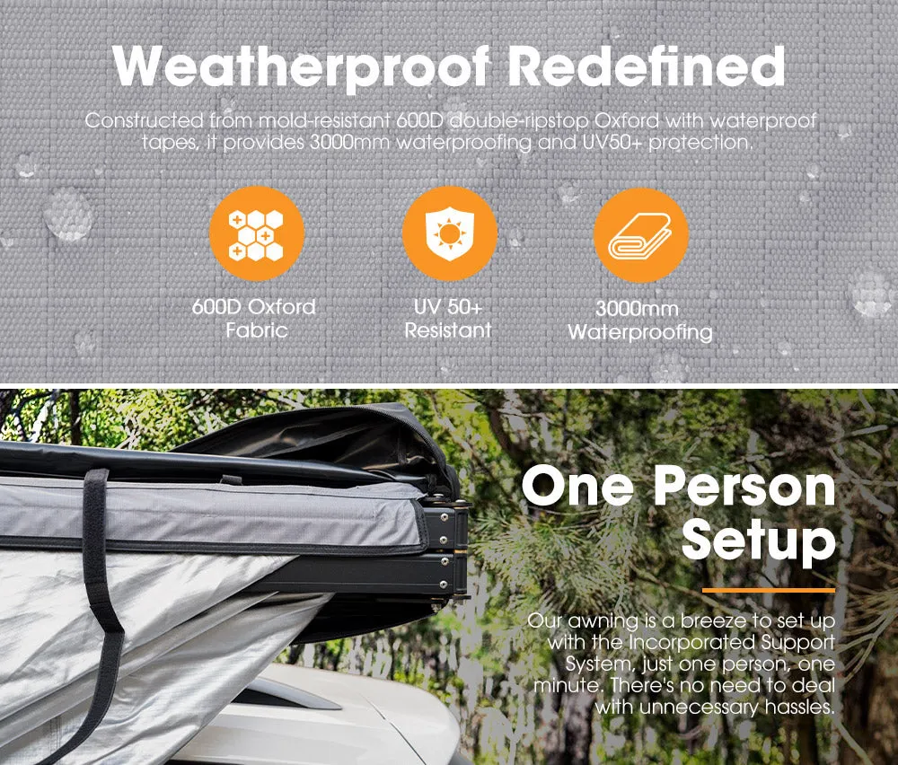 San Hima 270 Degree Awning With Side Wall Free-Standing Camping    "L" Bracket