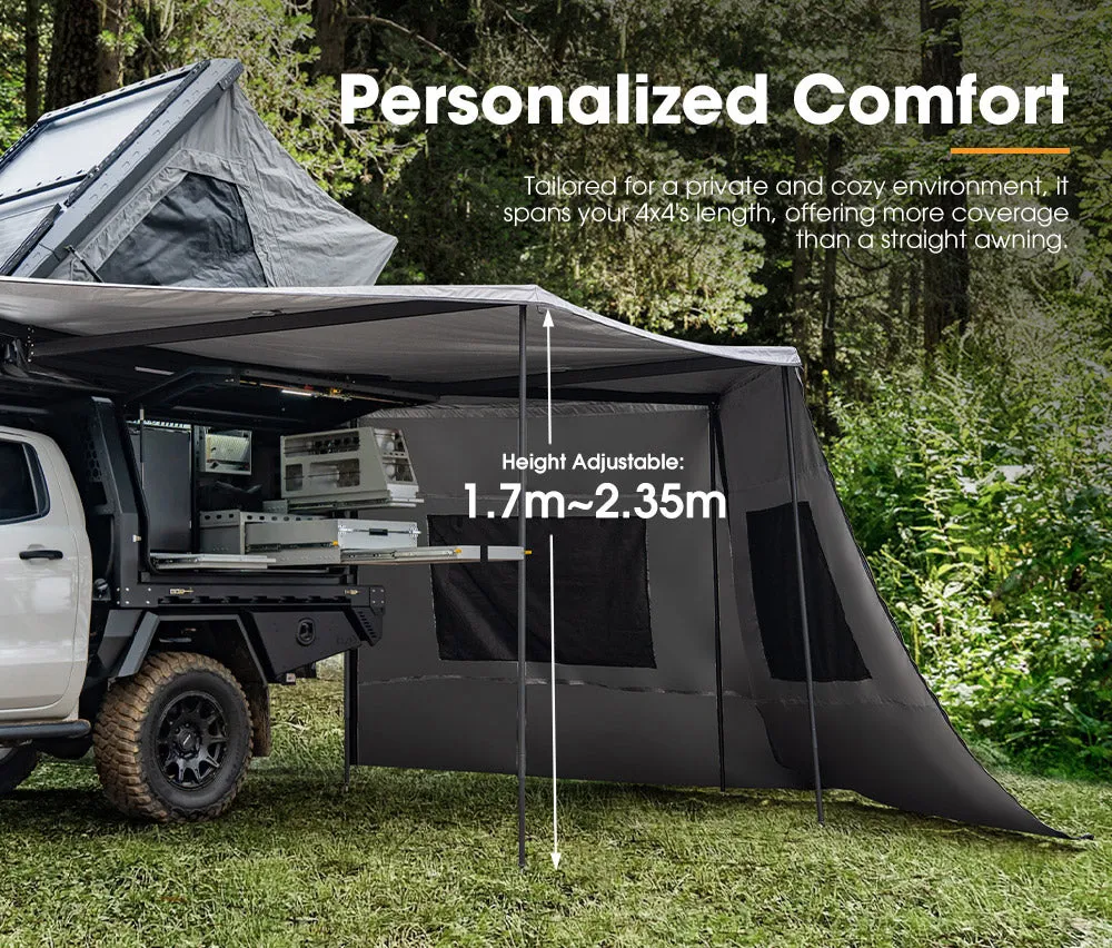 San Hima 270 Degree Awning With Side Wall Free-Standing Camping    "L" Bracket