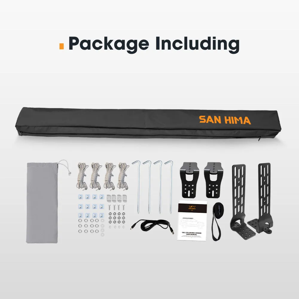 San Hima 270 Degree Free-Standing Awning 600D Double-Ripstop Oxford UPF50  4X4