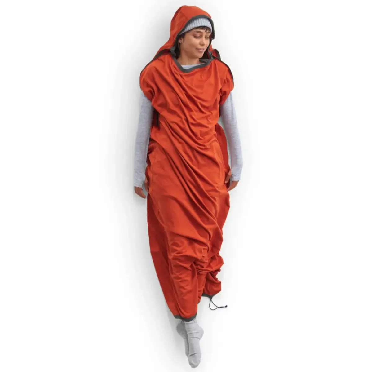 Sea To Summit Reactor Fleece Sleeping Bag Liner - Standard Mummy with Drawcord - Orange