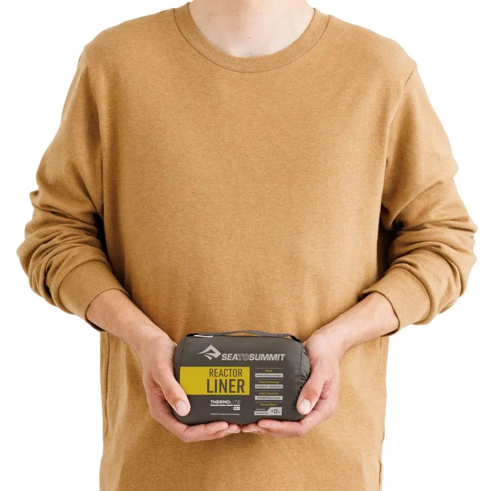 Sea To Summit Reactor Sleeping Bag Liner with Drawcord (Sulphur Yellow)
