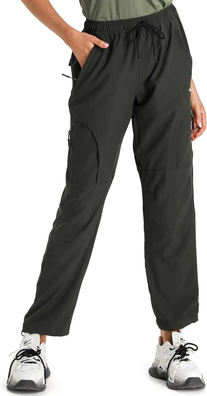 Seamaid Women's Hiking Pants Quick Dry Lightweight Water Resistant Cargo Pants with Zipper Pockets Travel Outdoor