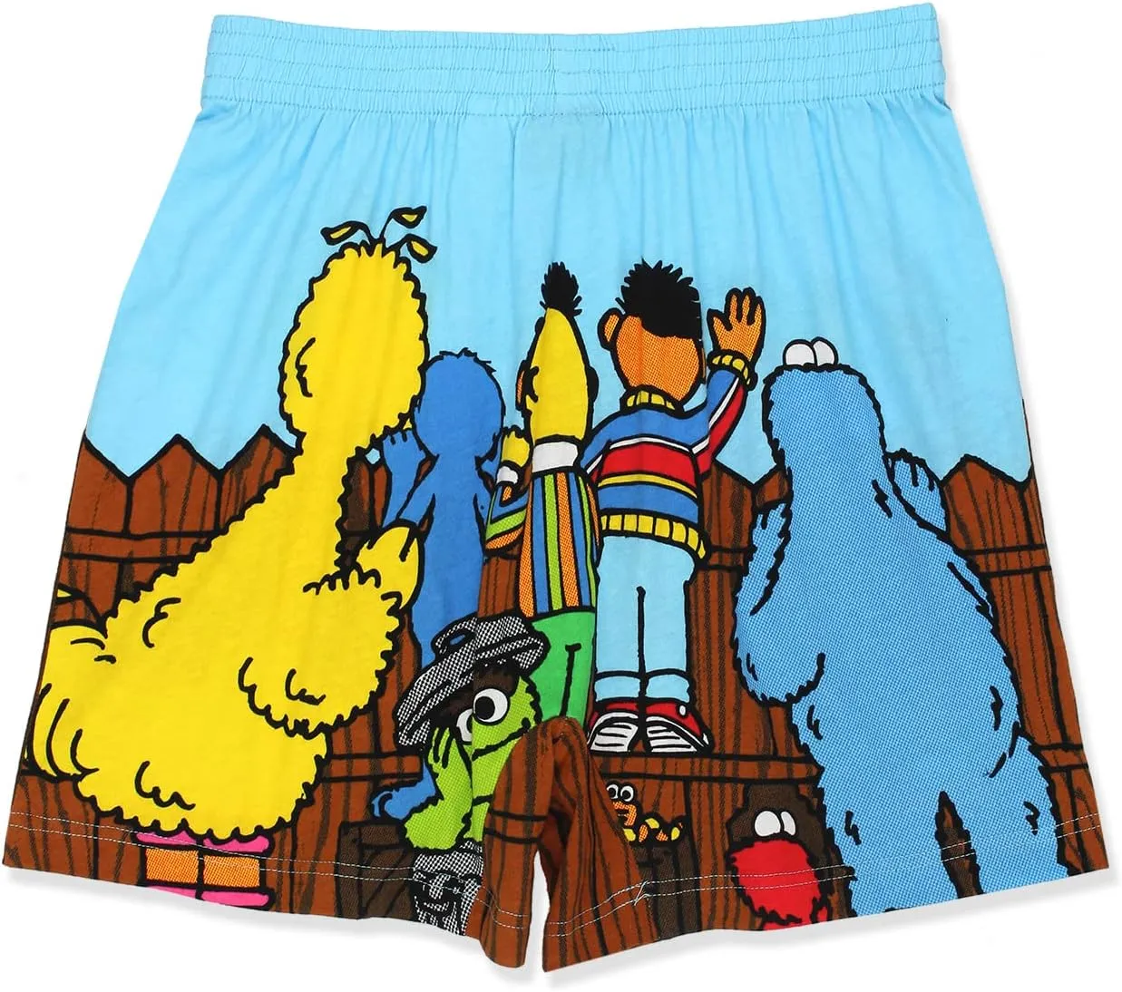 Sesame Street Men's Button Fly Boxer Lounge Shorts