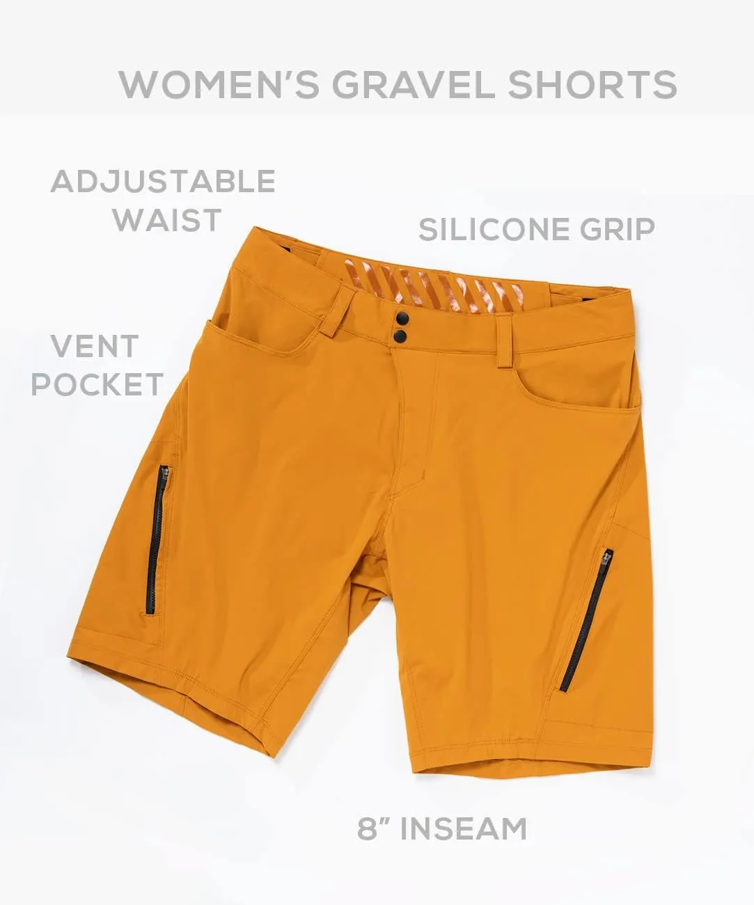 Showers Pass Women's Gravel Shorts - Micro-Adjustable Outdoor Shorts with Pockets - Essential for Cycling, Hiking Or Walking