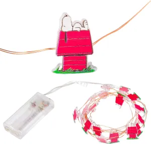 Silver Buffalo Peanuts Snoopy 20ct Decorative String Lights, 7 Feet Long, Warm White LED