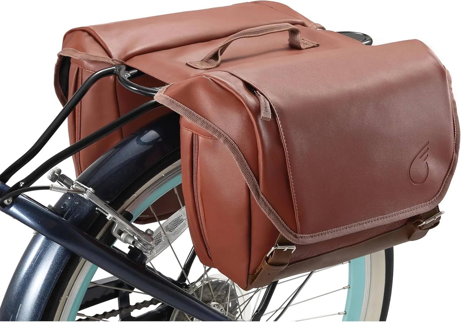 sixthreezero Dual Sided Bike Bag for Rear Rack, Waterproof Universal Bicycle Double Pannier Storage Bags, Cargo Trunk with Carry Handle