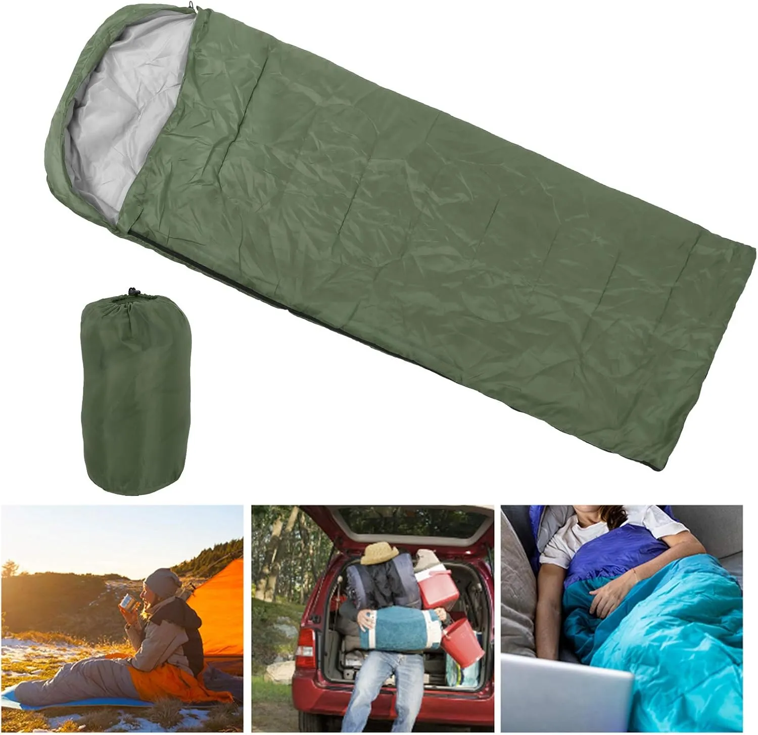 Sleeping Bag, Envelope Design Backpacking Sleeping Bag Adult Sleeping Bag with Zipper for Camping Hiking