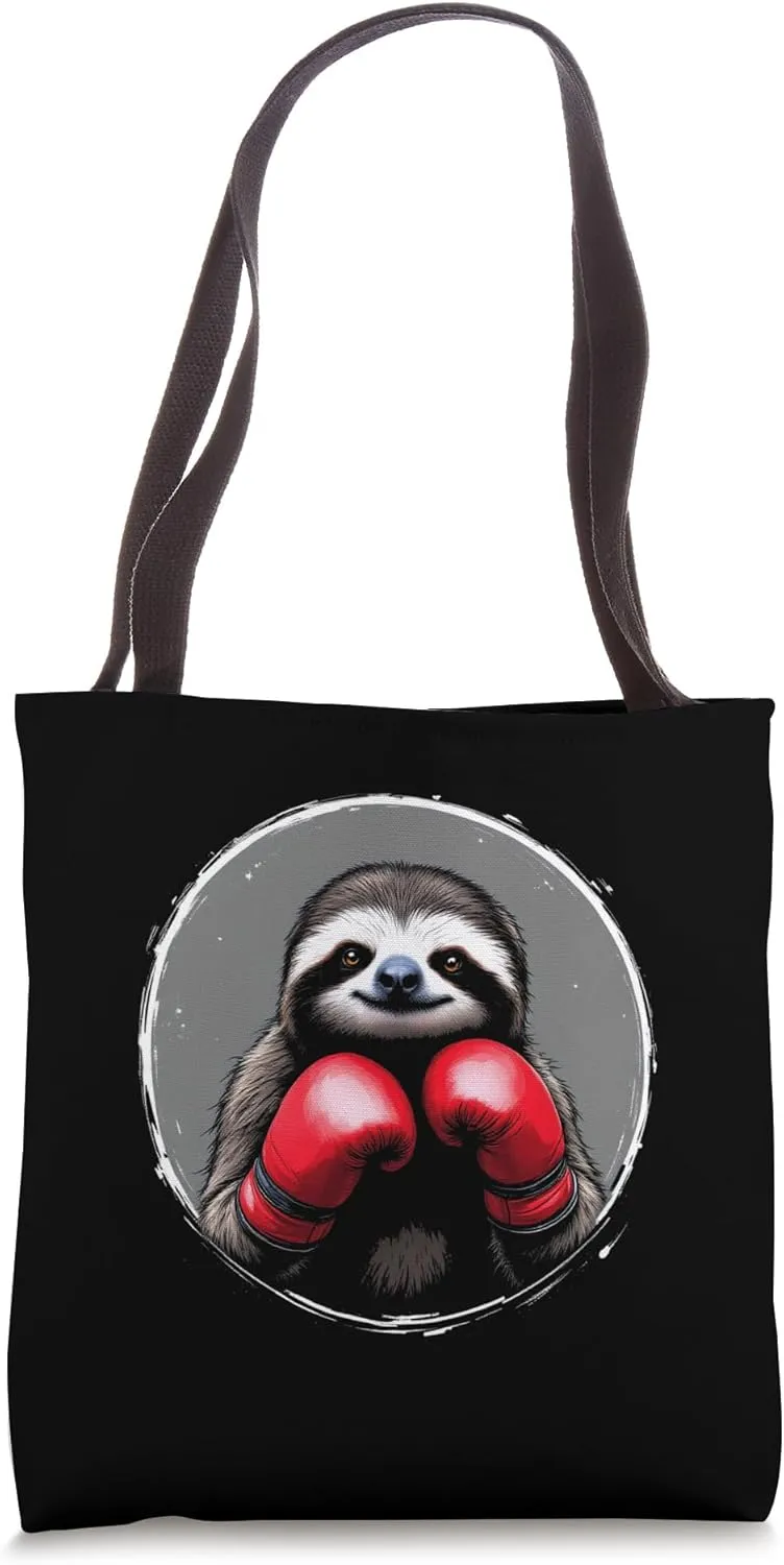 Sloth, boxing gloves, Tote Bag