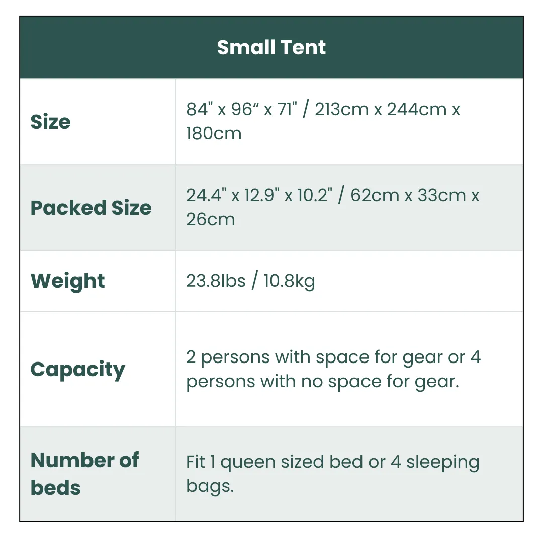 Small-Sized 2 Step Cabin Tent   FREE Camping Tarp (Up To 4 Person)