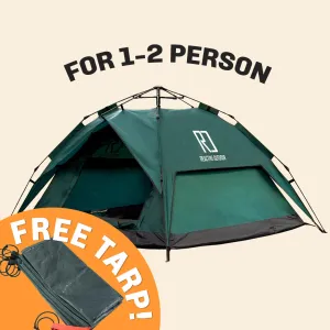 Small-Sized 3 Secs Tent   FREE Camping Tarp (For 1-2 Person, US).