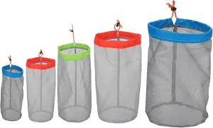 Small to XXLarge 5 Pcs Alemon Ultralight Nylon Mesh Bags Sleeping Bag Ditty Sacks Drawstring Storage Bag for Travelling Hiking, Set of 5