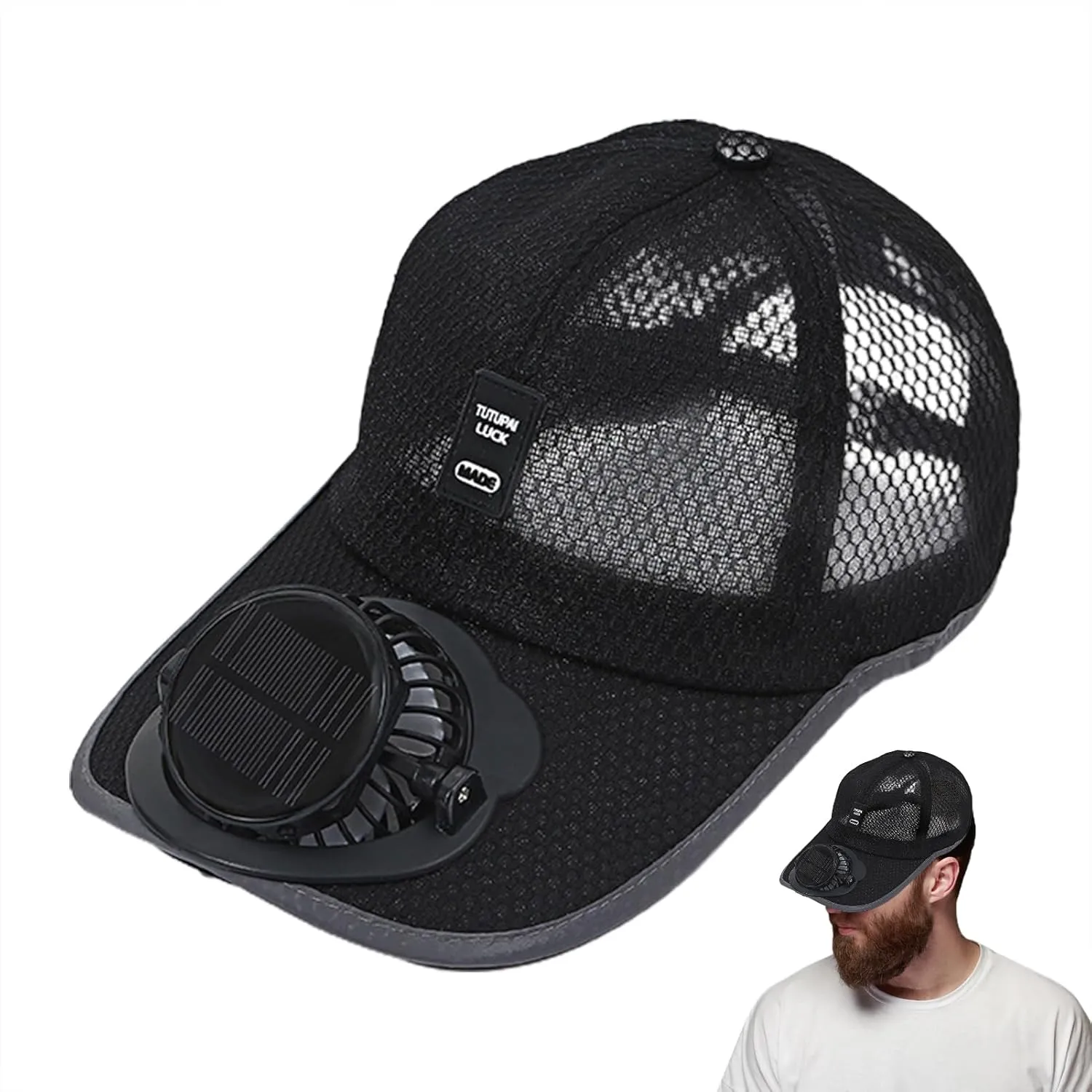 Solar Fan Hat - Solar Powered Fan Hat | Mens Baseball with Solar Fan | Outdoor Sports Baseball Caps Hats | Uv Block Sports