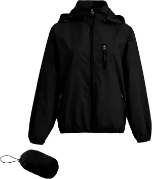 Spmor Women's Lightweight Waterproof Jacket Packable Windbreaker Running Coat