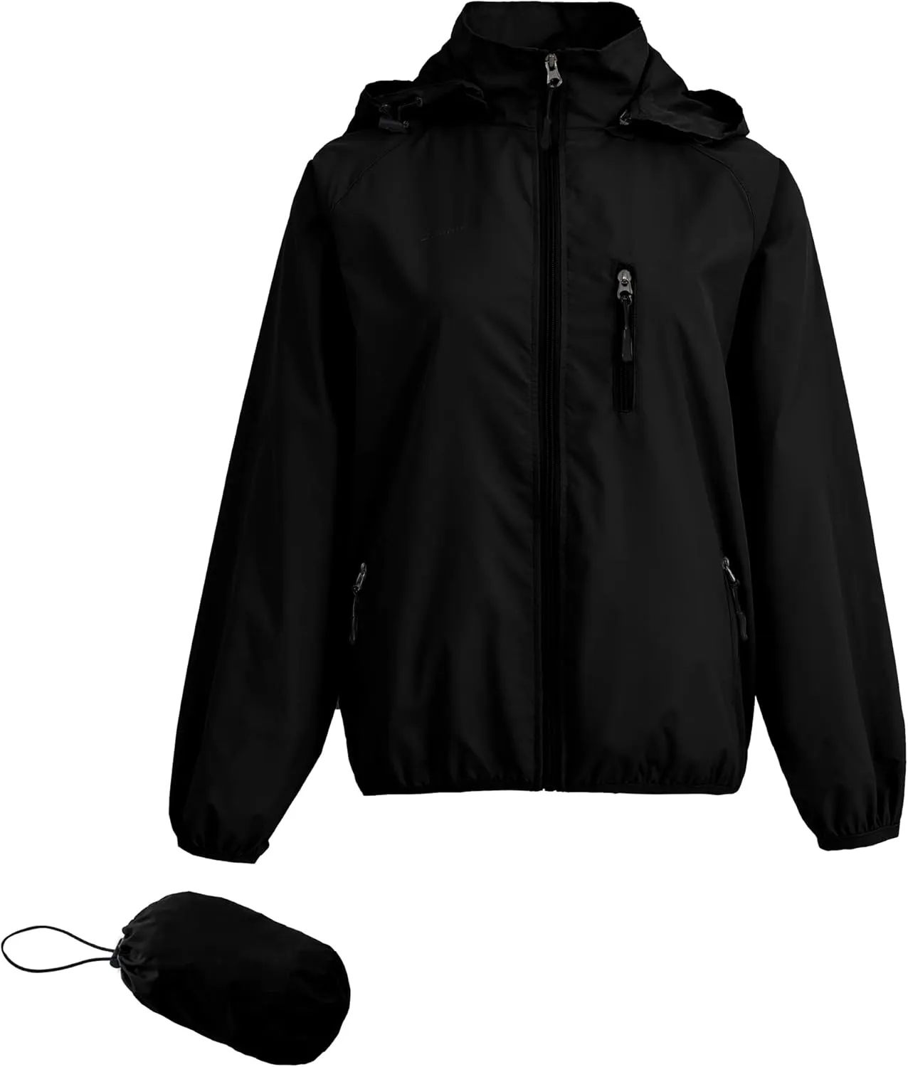 Spmor Women's Lightweight Waterproof Jacket Packable Windbreaker Running Coat