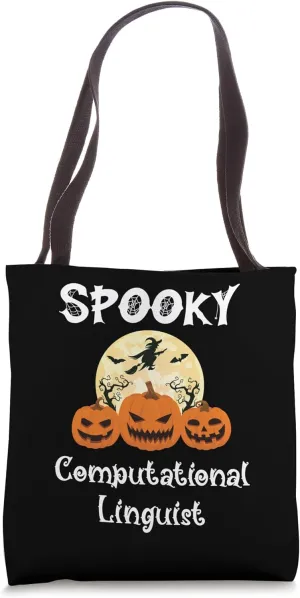 Spooky Computational Linguist Funny Halloween Tote Bag