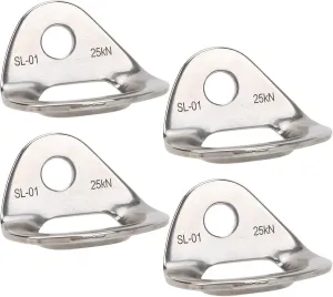 Stainless Steel Climbing Hanger | 4 Pcs Sturdy Rock Climbing Accessories for High Altitude/Indoor Climbing | 25KN Load Capacity & Weatherproof