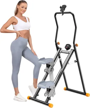 Stair Stepper Resistance Adjustable Vertical Climber Machine Ab Glute and Leg Home Cardio Exerciser