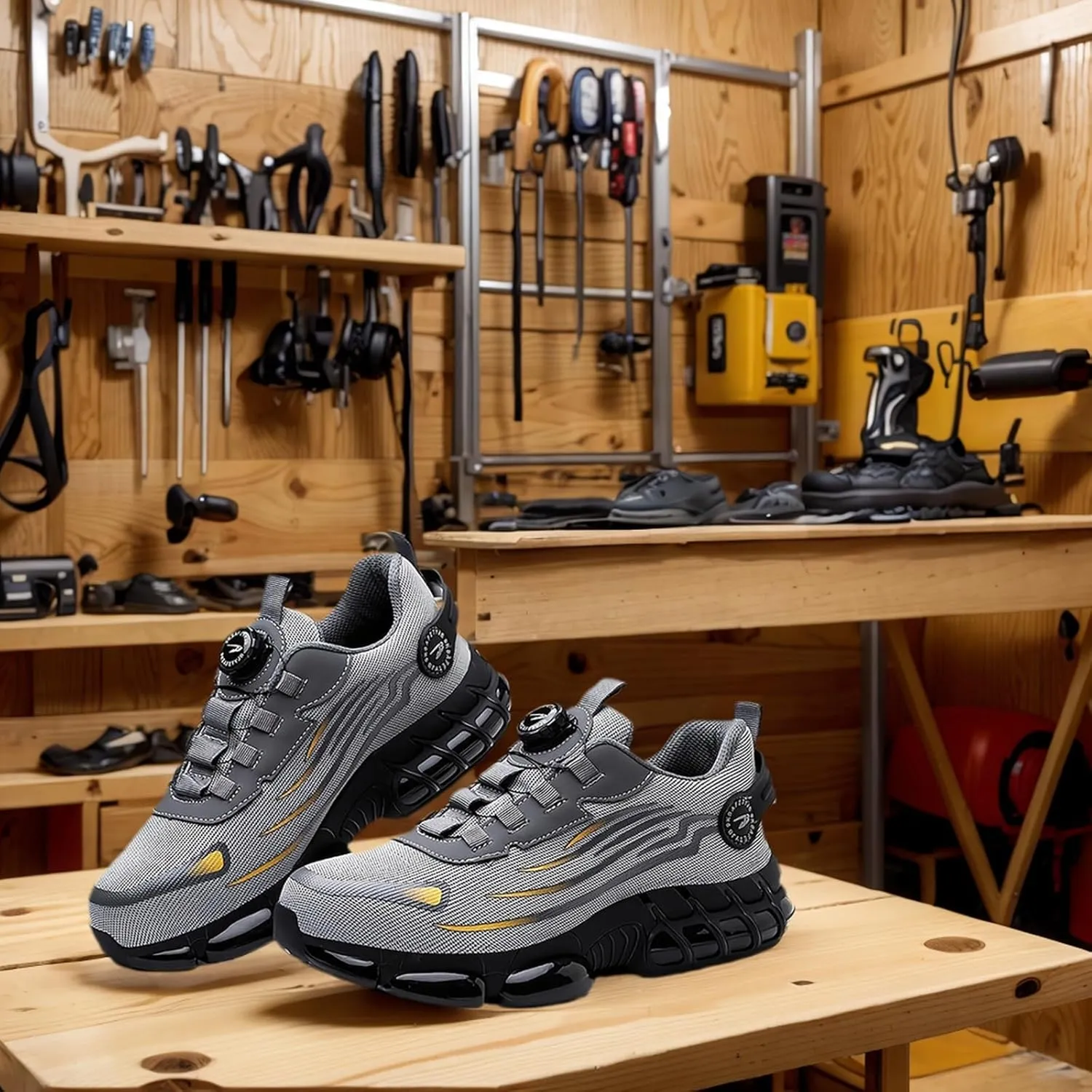 Steel Toe Shoes for Men Women - Slip & Puncture Resistant, Lightweight & Breathable for Construction, Hiking, Climbing | All-Day Comfort Safety Work Shoes