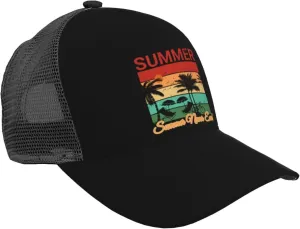 Summer Summer Never End Baseball Cap for Women Men Breathable Easy Dry Hats Mesh Back Ajustable Polyester Cap Golf Dad Hat